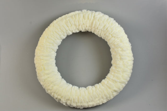 Image for Coronita invelita cu blana 25cm alb