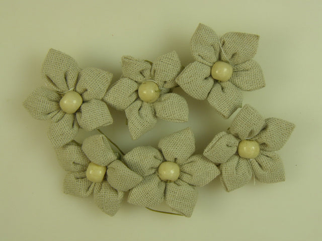 Image for Flori din panza de in 4cm S/6 natur
