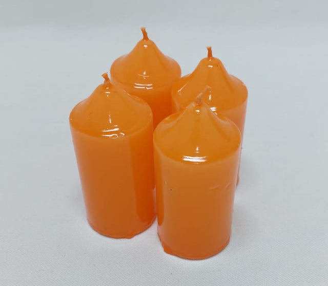 Lumanari dec. advent 8x4cm portocaliu