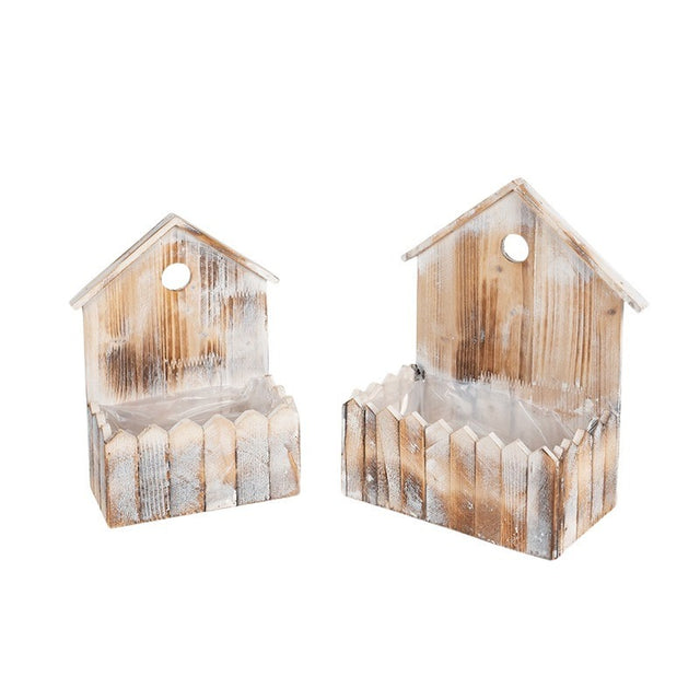 Bol din lemn forma casa 23x13.5x33cm 2buc/pachet