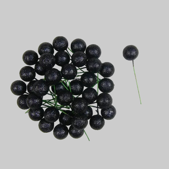 Pick bilute 2cm negru&glitter