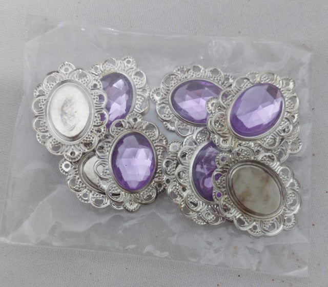 DIAMANTE DECOR 24X32MM MOV 10buc/pachet