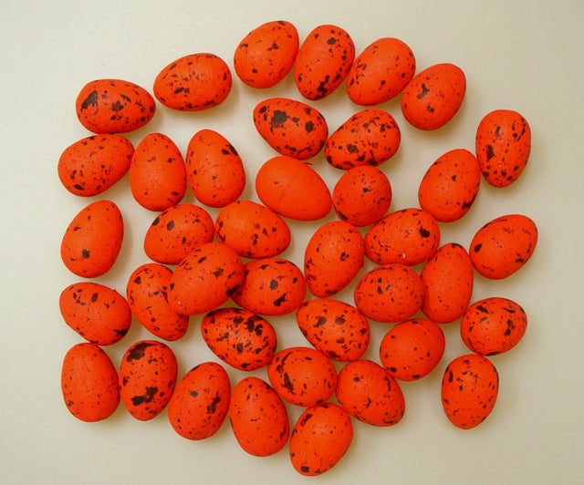 Oua din polistiren2.5x3.5cm rosu