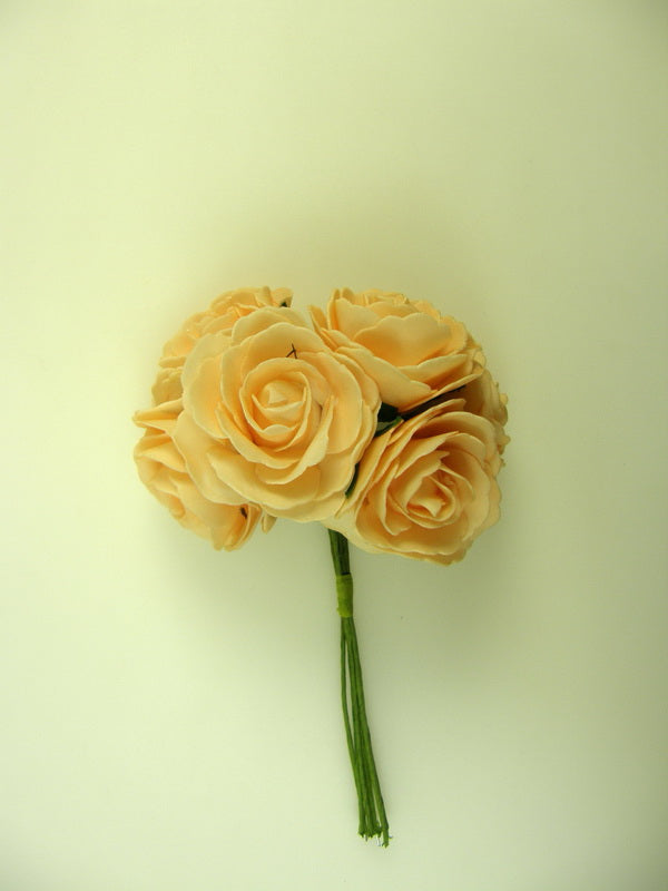 Buchet floricele polifoam 5,5cm piersica