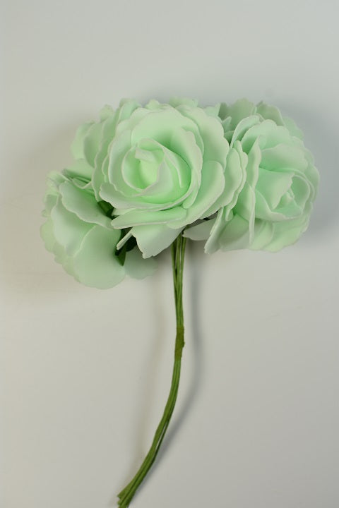 Buchet floricele polifoam 5,5cm verde deschis