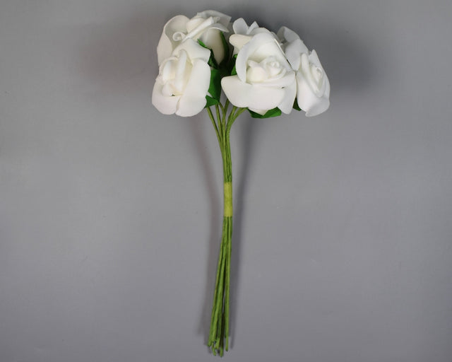 Image for Trandafiri polifoam 5cm x8 alb