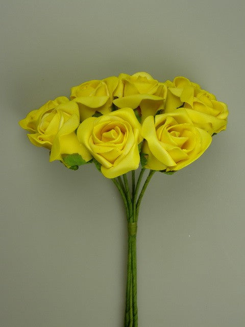 Image for Trandafiri polifoam 5cm x8 galben