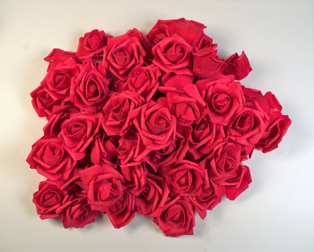 Image for Cap trandafiri polifoam 7cm S/60 rosu