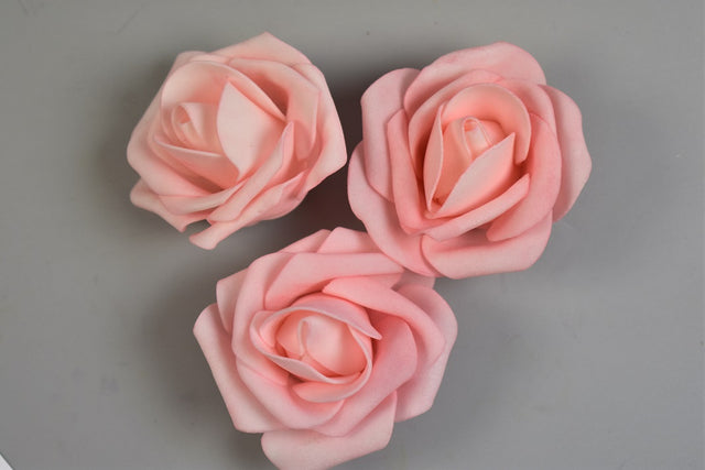 Image for Cap trandafiri polifoam 7cm 60buc/pachet roz