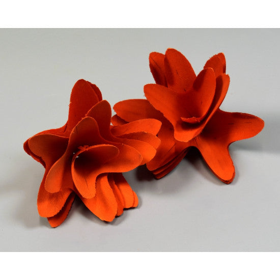 Flori din lemn 6cm portocaliu