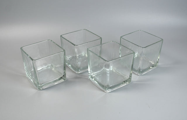 Image for Bol din sticla patrat 8x8x8cm S/4