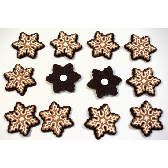 Fig.turta dulce forma fulgi de zapada din pasla autoad. 4.5cm 12buc/pachet