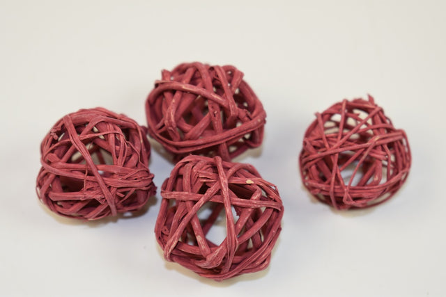 Image for Mingi din nuiele 3cm vopsit bordeaux