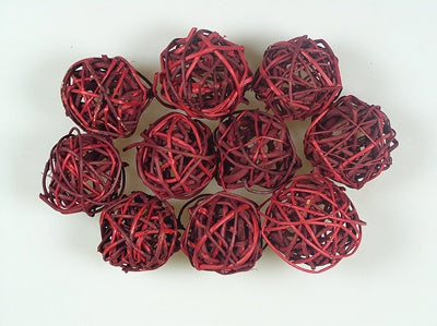 Image for Mingi din nuiele 4 cm cirmos rosu