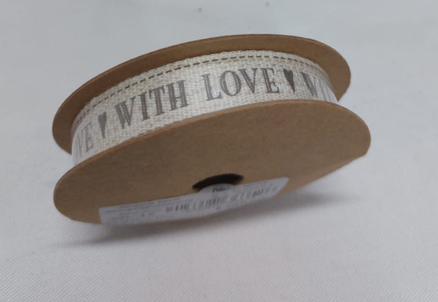 Banda decor textil cu inscriptie 15mm*5m