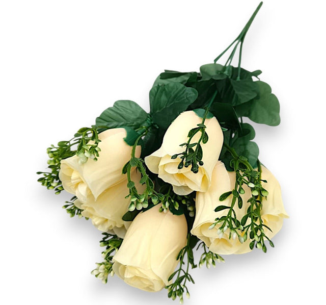 Buchet trandafir x7 40cm galben