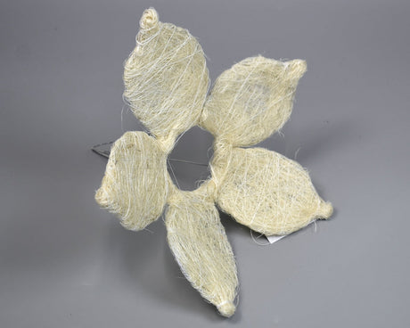 Image for Suport buchet sisal forma floare 20cm alb