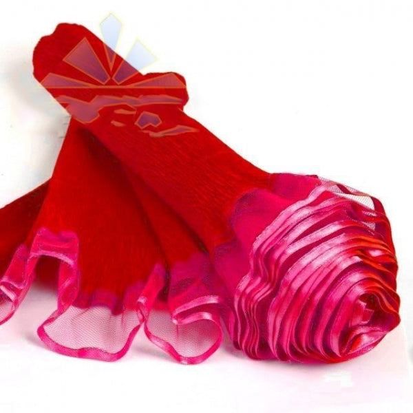 Crep cu tiul 28cmx2.5m ROSU