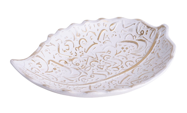 imagine produs Platou din lemn forma frunza 25x18x4cm