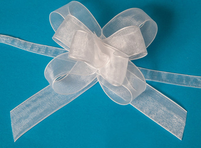 Fundite mici organza 2cmx50cm s/10 alb
