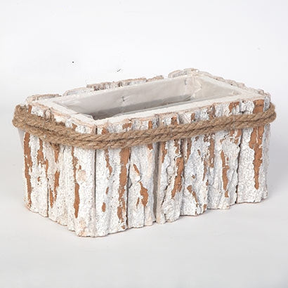 imagine produs Lada din lemn invelit 14x27x12cm alb