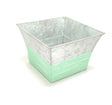 imagine produs Bol patrat din metal 20x20x14cm verde