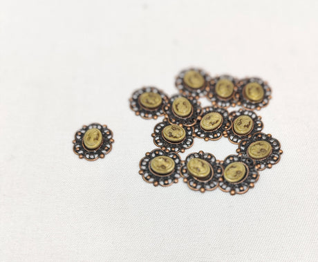imagine produs Diamante decor 17mmx20mm S/50 antic crem/maro