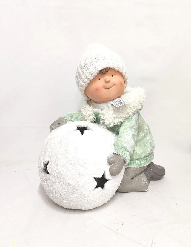 imagine produs Fig.ceramic cu fulgi de zapada 35x35cm