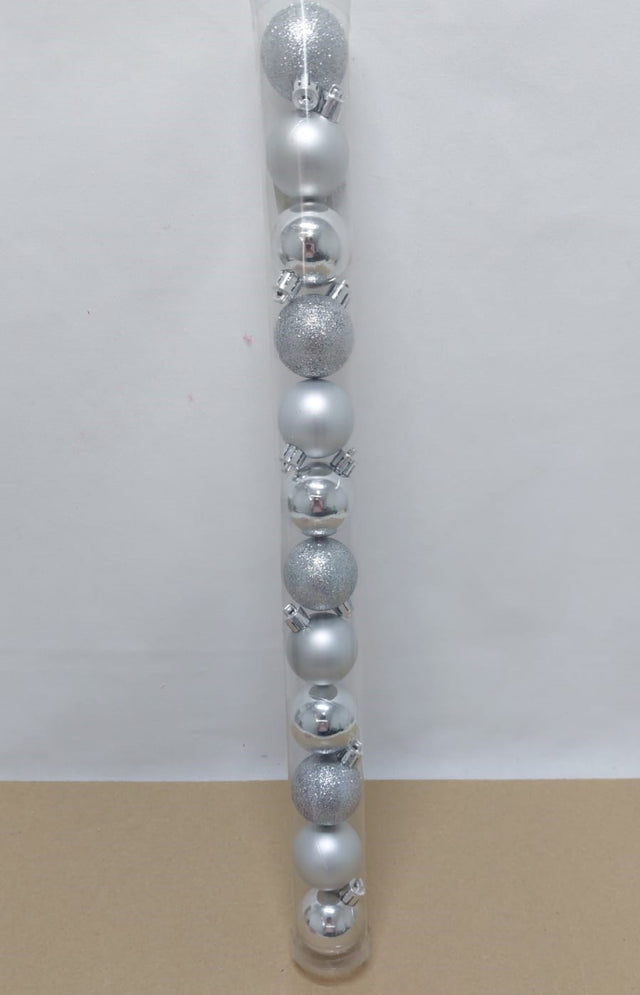 Glob 4cm 12buc/pachet argintiu