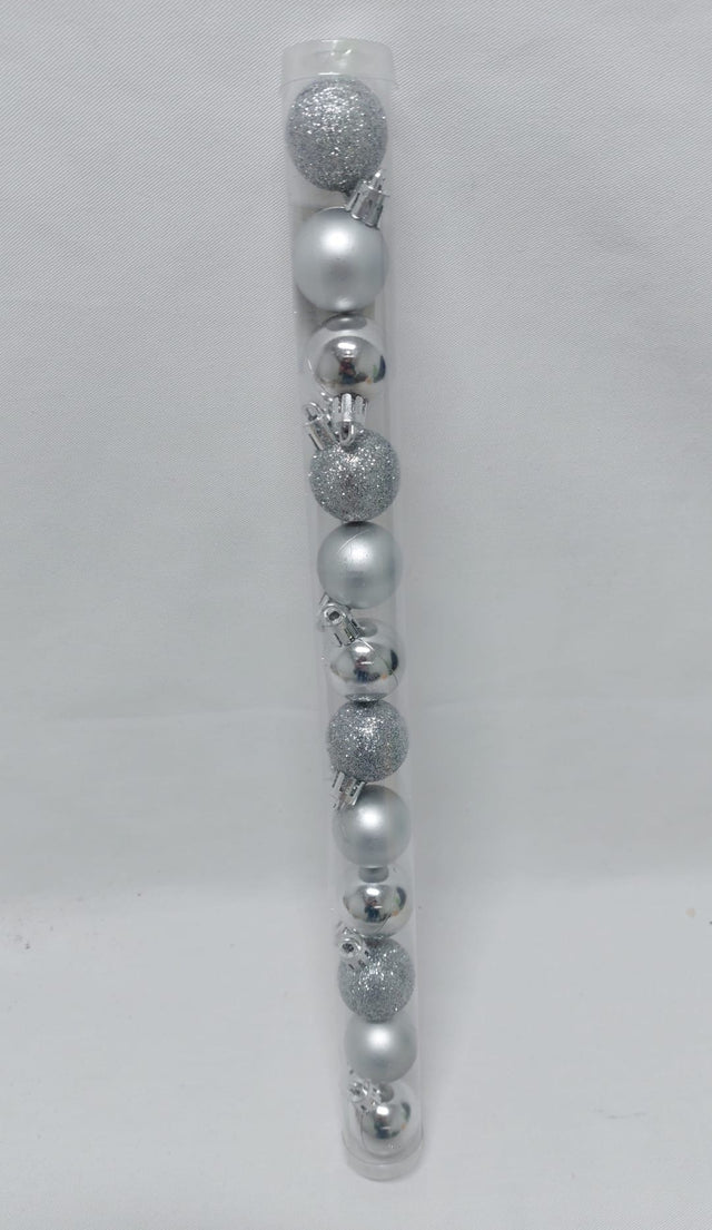 Glob 3cm 12buc/pachet argintiu