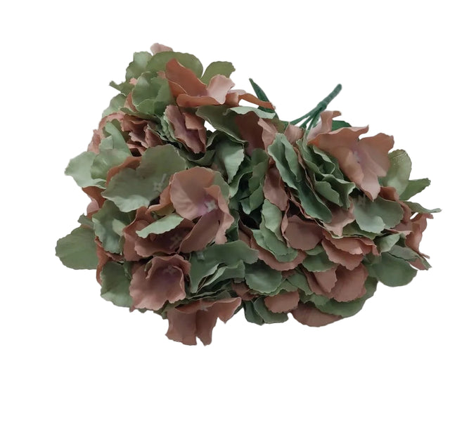 Buchet hortensii x5 45cm nalba/verde