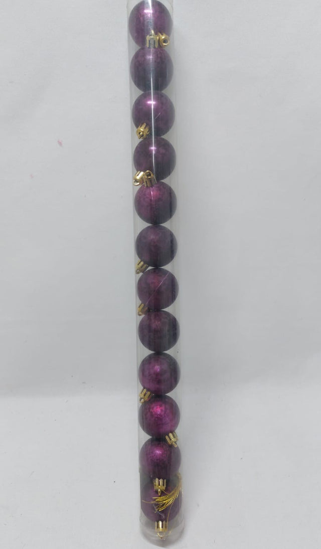 Glob de Craciun 4cm 12buc/pachet mov