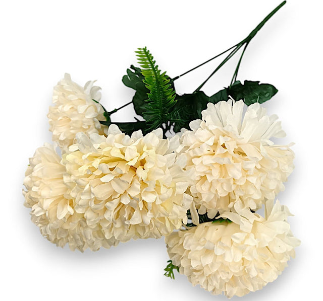 Buchet crizanteme x5 h:45cm piersica