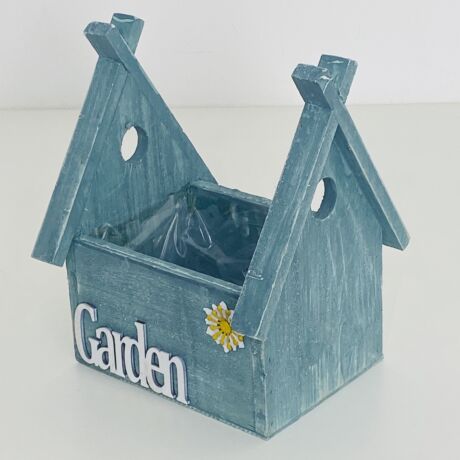imagine produs Bol din lemn forma casa 16x12x9x22cm