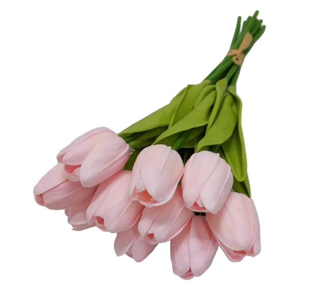 Buchet lalele latex 33cmx10 roz deschis