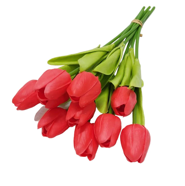 Buchet lalele latex 33cmx10 rosu