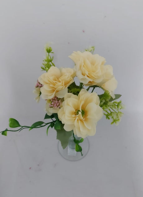 imagine produs Buchet dalie x7 30cm persica deschis