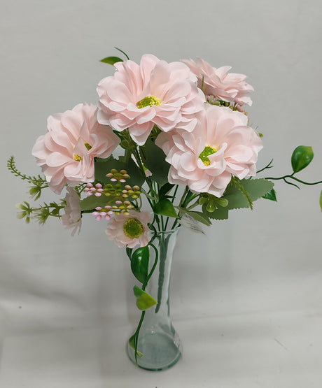 imagine produs Buchet dalie x7 30cm roz deschis