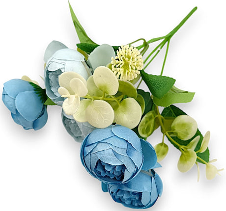 imagine produs Buchet ranunculus x5 H:30cm albastru