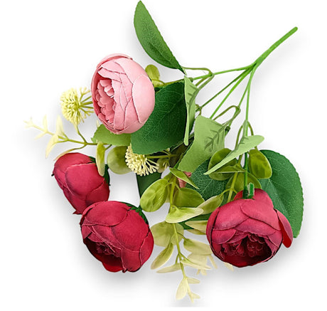 imagine produs Buchet ranunculus x5 H:30cm bordeaux