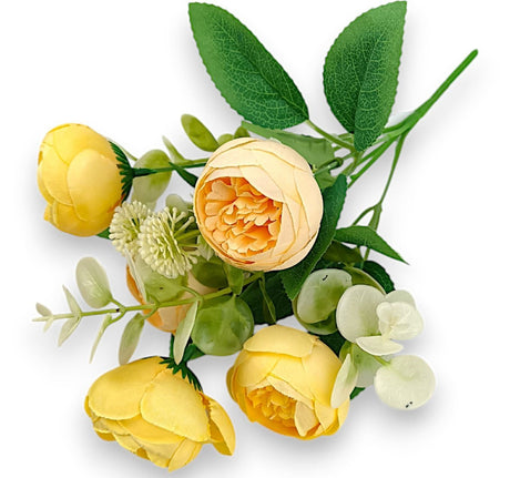 imagine produs Buchet ranunculus x5 H:30cm galben