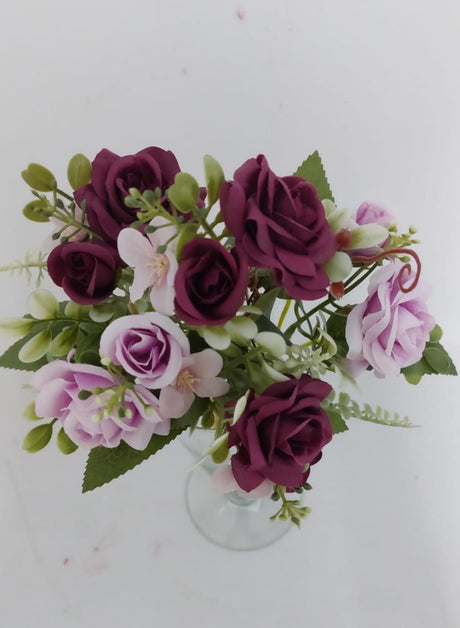 imagine produs Buchet trandafir x5 H:33cm mov