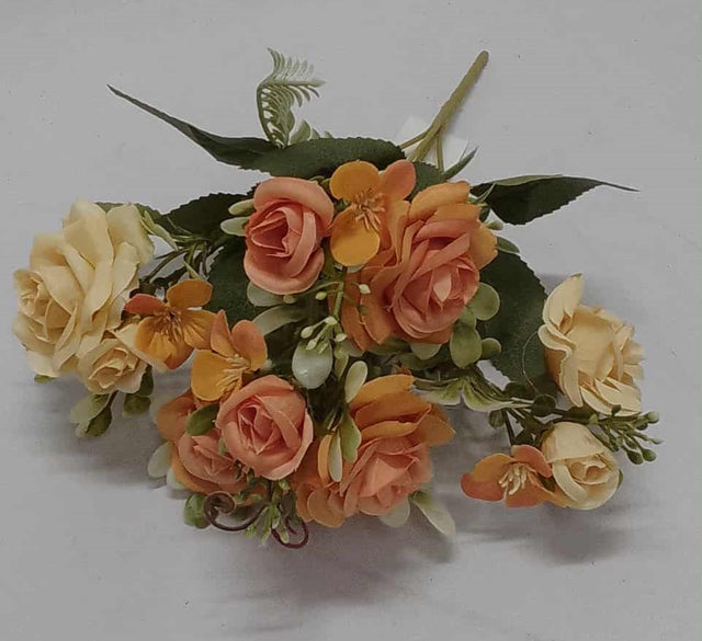 Buchet trandafir x5 H:33 cm portocaliu