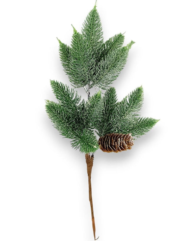 Creanga brad cu glitter/con  x3,35cm