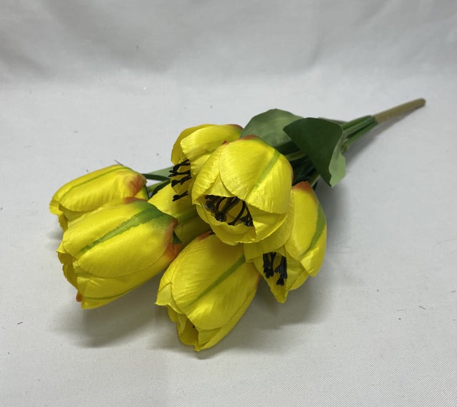 Buchet lalele x7 H:43cm galben