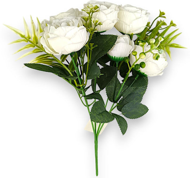 Buchet peonie x5 H.28cm crem