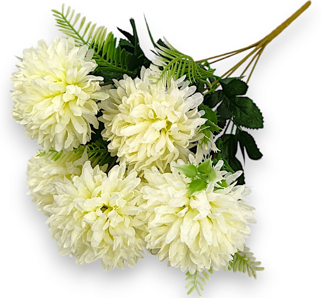 Buchet crizanteme x7 H:40cm crem