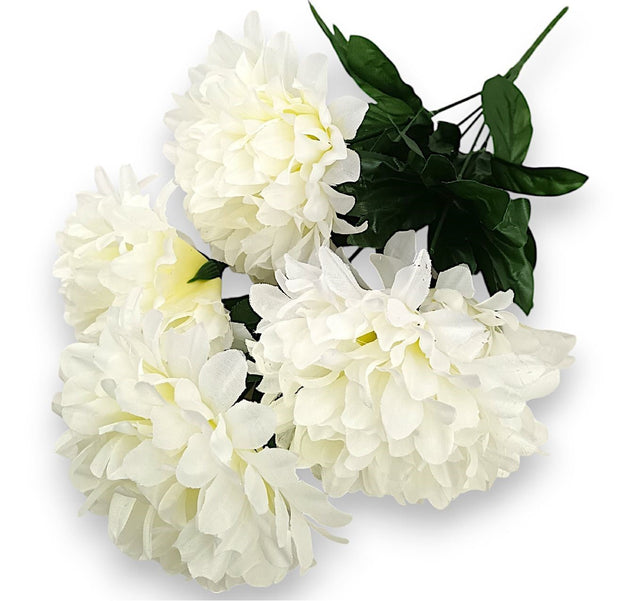 Buchet crizanteme x5 H:42 cm crem