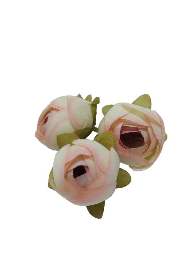 Capete ranunculus 4cm 24buc/pachet crem/roz