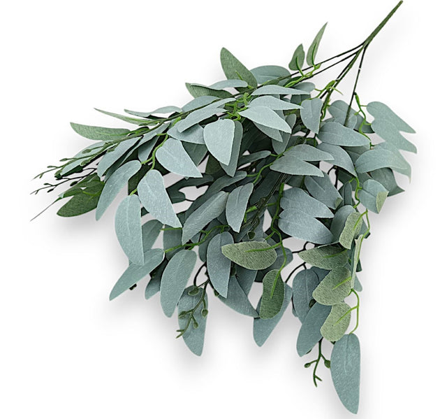 Buchet eucalipt cu frunze alungite x5 53cm verde